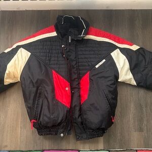 Stylish Black and Red Men's Puffer Jacket